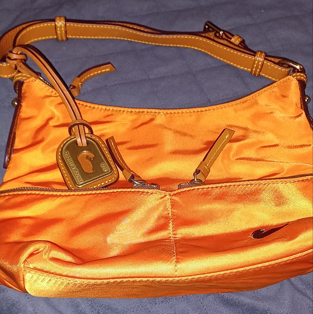 Dooney & Bourke orange nylon shoulder bag